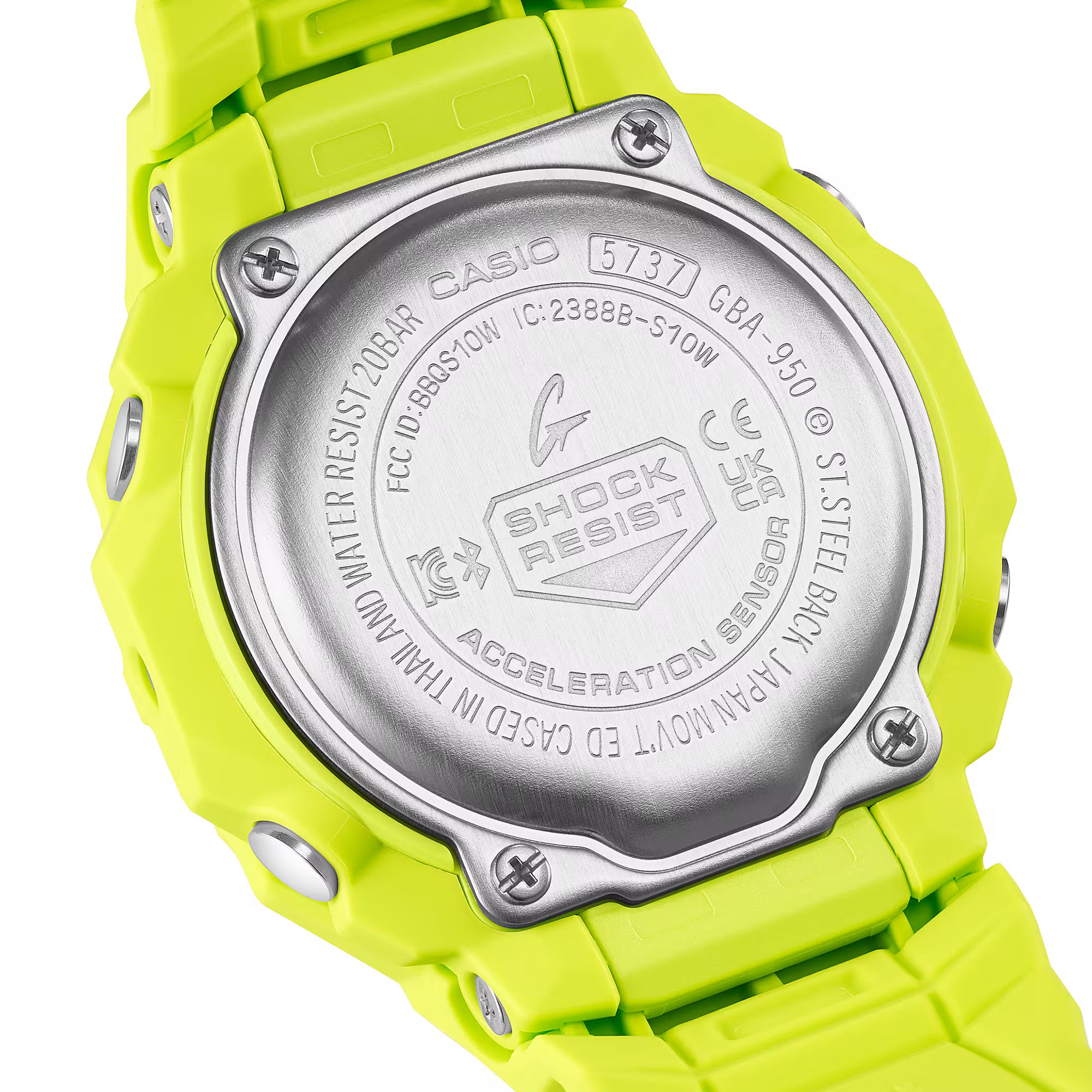 G-Shock GBA-950-9A3ER Strava Steptracker Lime-Green Watch