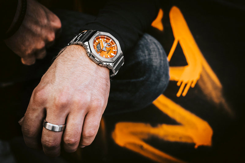G-Shock GM-2110D-4AER Orange Dial Watch