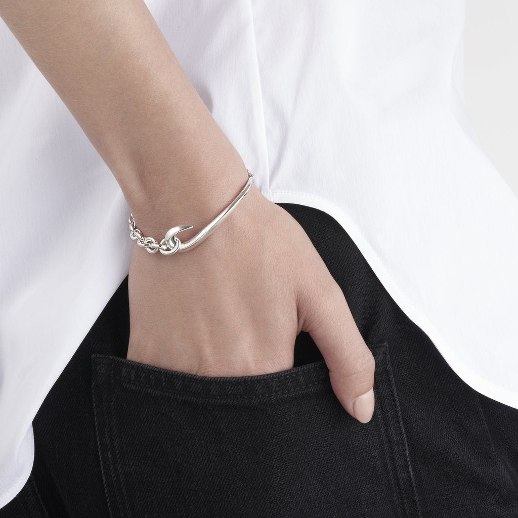 Silver Hook Chain Bracelet