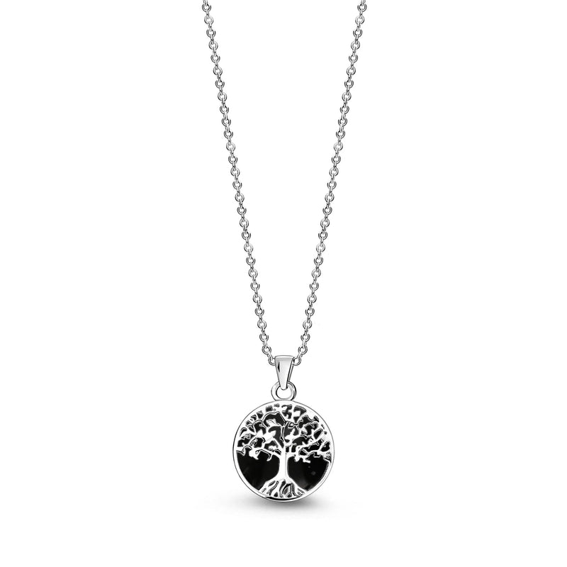 Sterling Silver Whitby Jet XS Tree of Life Pendant