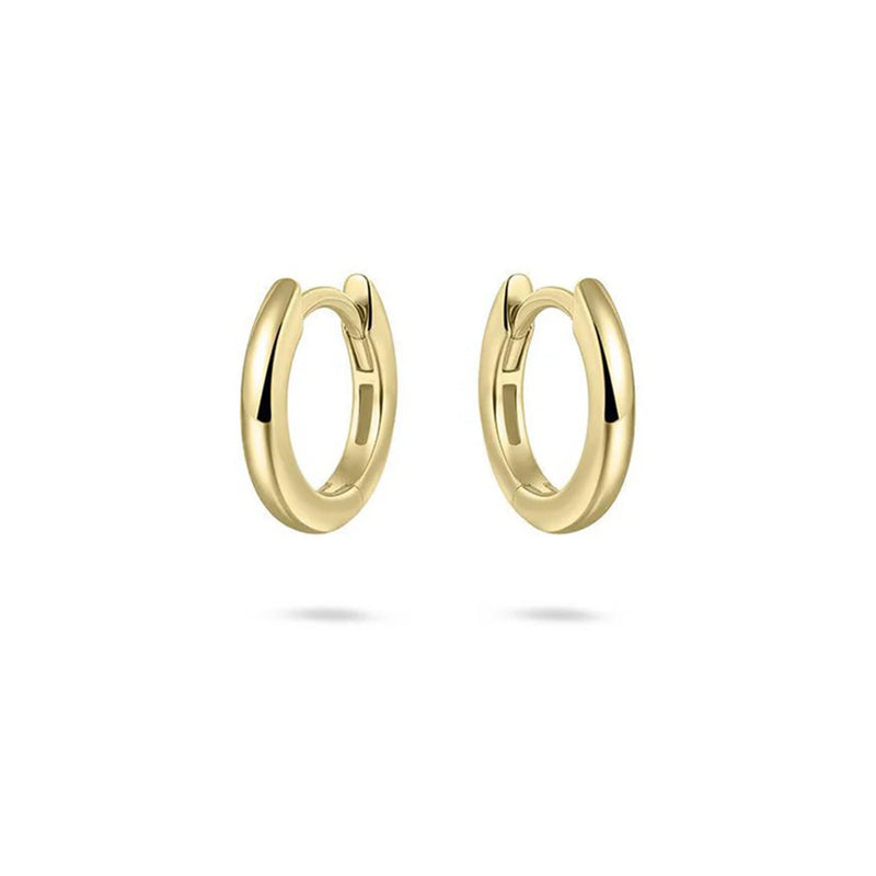 Gold Vermeil Half Round Hoops 18mm