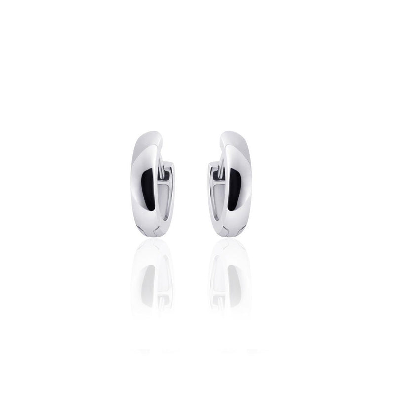Silver Wide Hoops 13.5mm