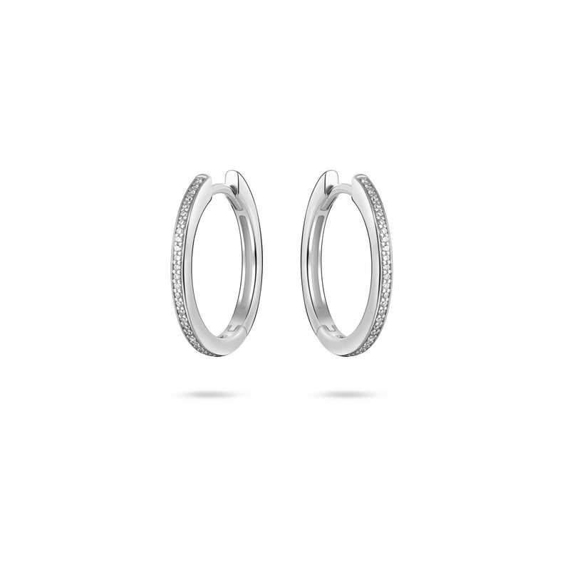 Silver Allure Small hoop Earrings 12mm