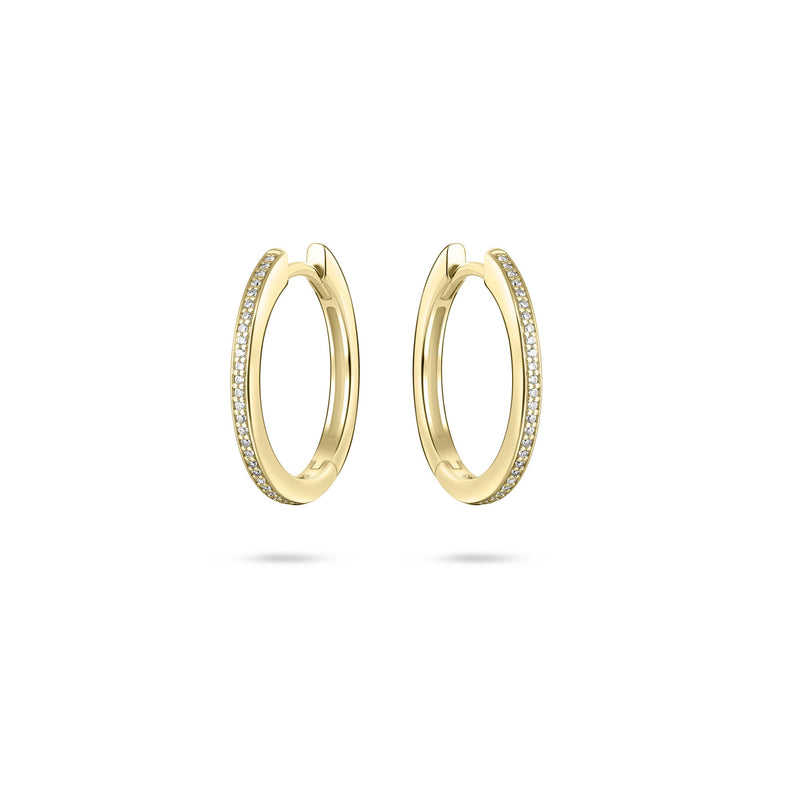 Gold Vermeil Allure Small hoop Earrings 12mm