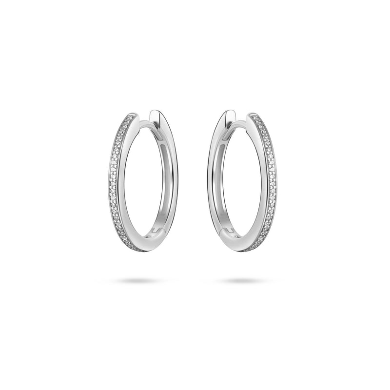 Silver Allure Medium hoop Earrings 15mm