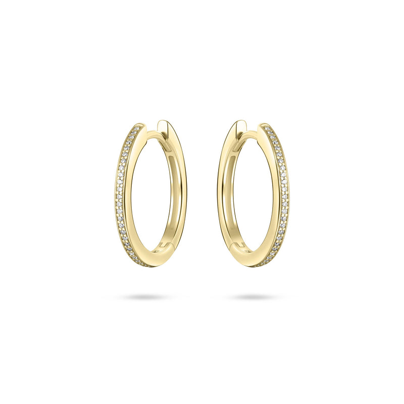 Gold Vermeil Allure Medium hoop Earrings 15mm