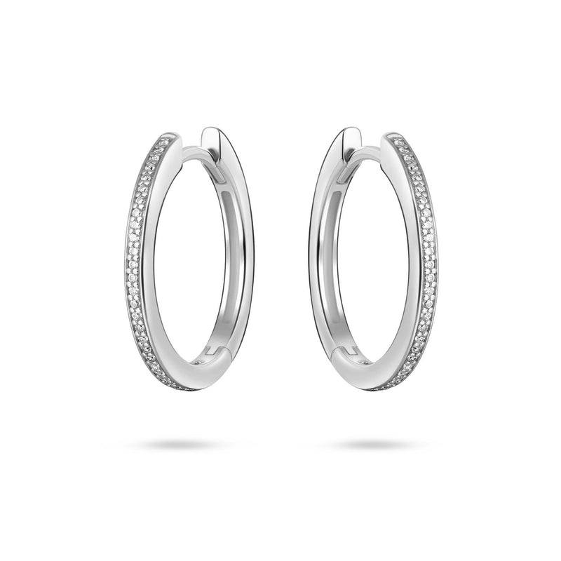 Silver Allure Statement hoop Earrings 30mm