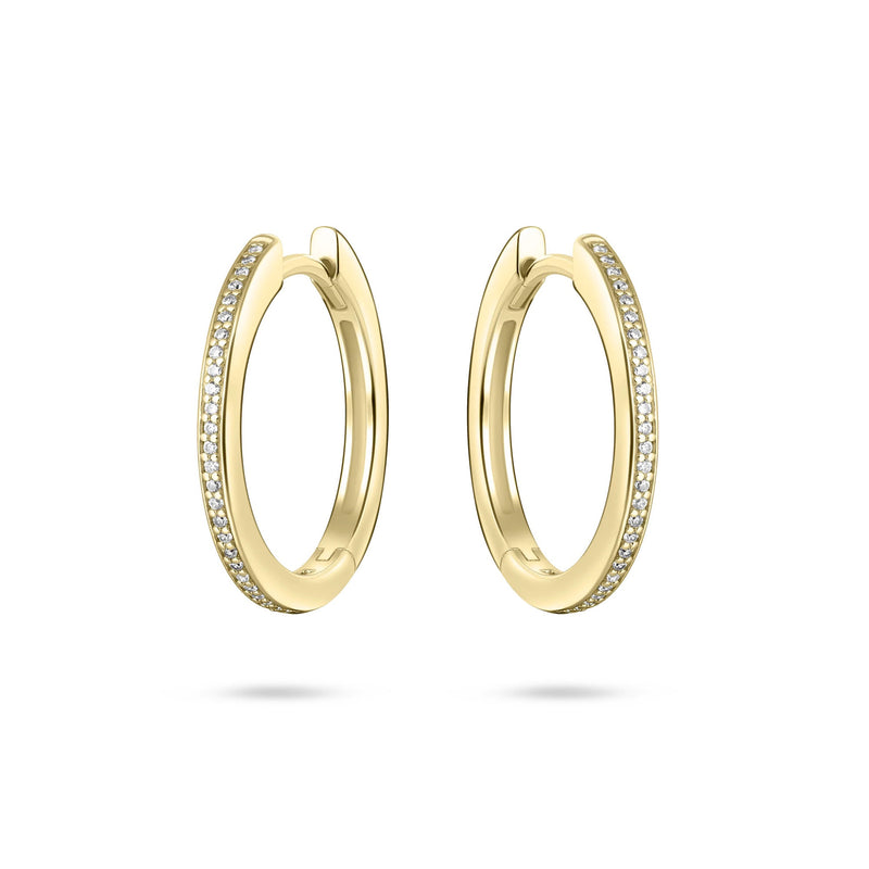 Gold Vermeil Allure Statement hoop Earrings 30mm
