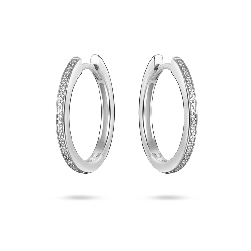 Silver Allure Oversized hoop Earrings 40mm