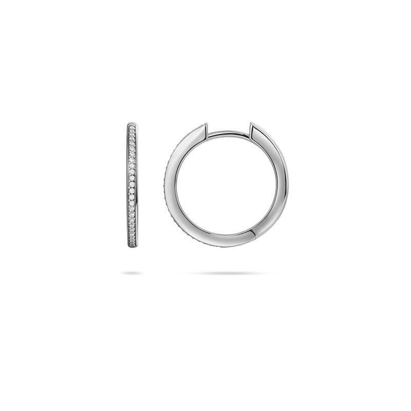Silver Allure Small hoop Earrings 12mm
