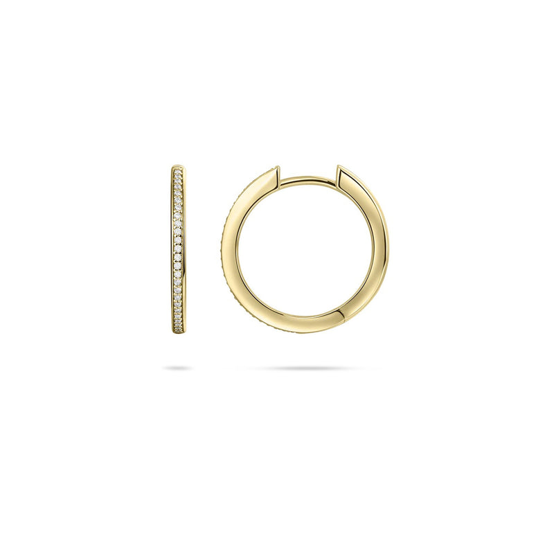 Gold Vermeil Allure Small hoop Earrings 12mm