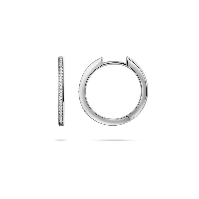 Silver Allure Medium hoop Earrings 15mm