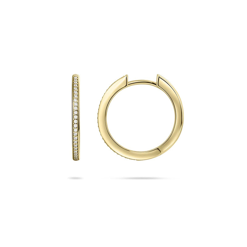 Gold Vermeil Allure Medium hoop Earrings 15mm