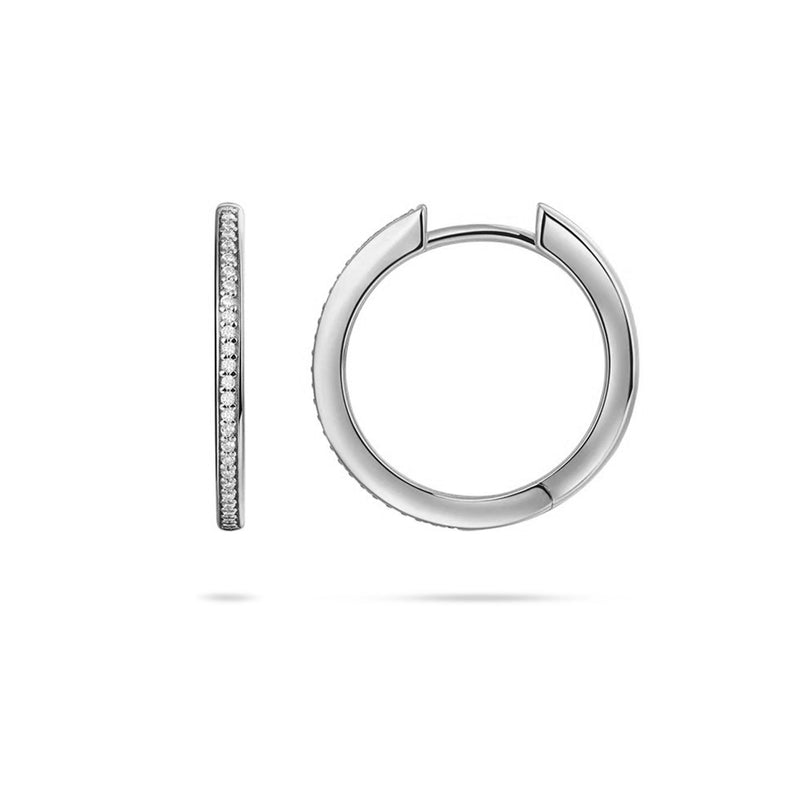 Silver Allure Statement hoop Earrings 30mm
