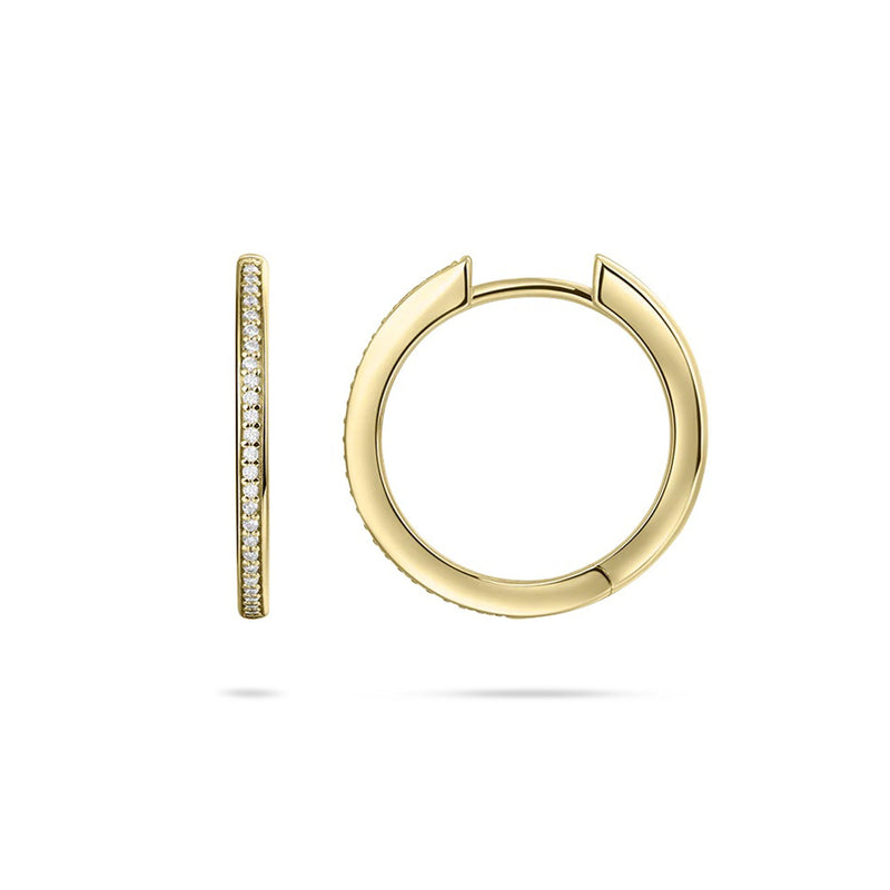 Gold Vermeil Allure Statement hoop Earrings 30mm