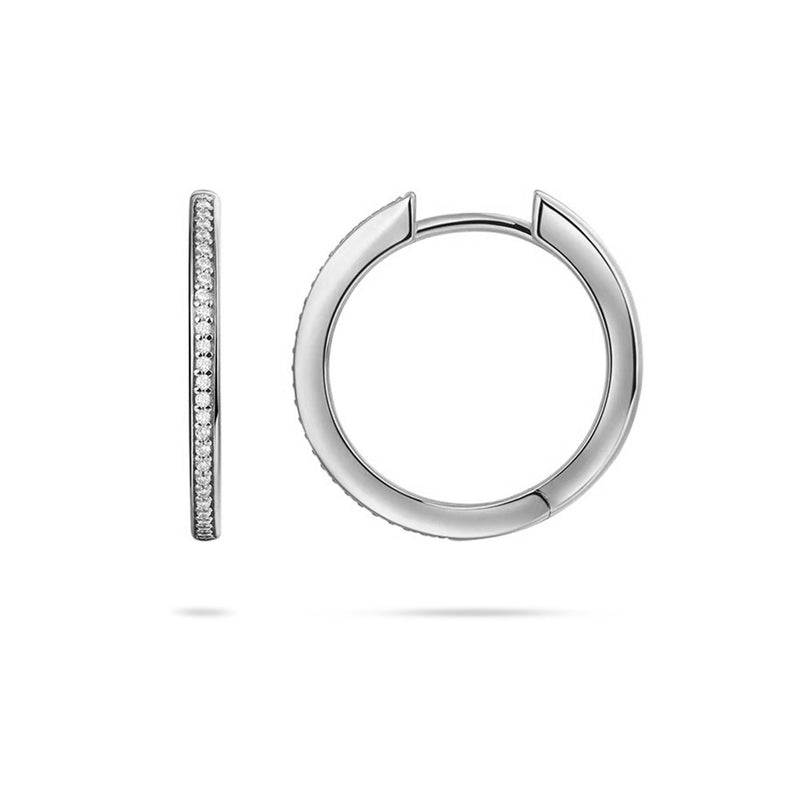 Silver Allure Oversized hoop Earrings 40mm