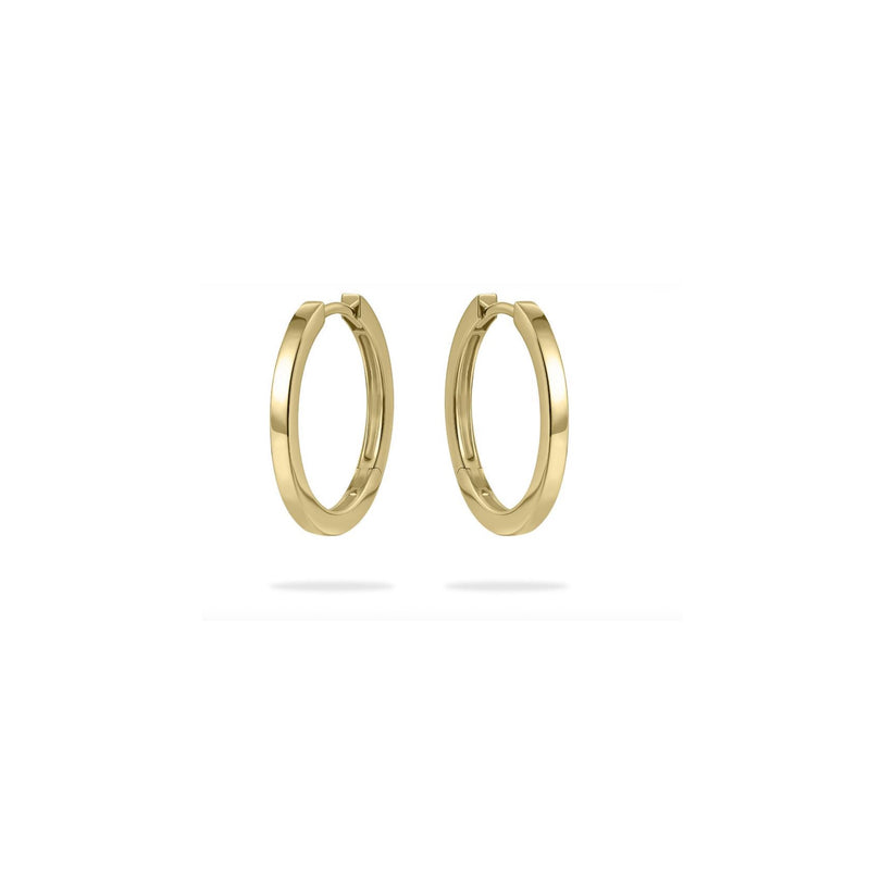 Gold Vermeil Flat Small Hoops 12mm