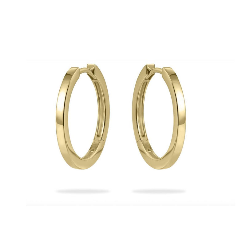 Gold Vermeil Flat Statement Hoops 30mm