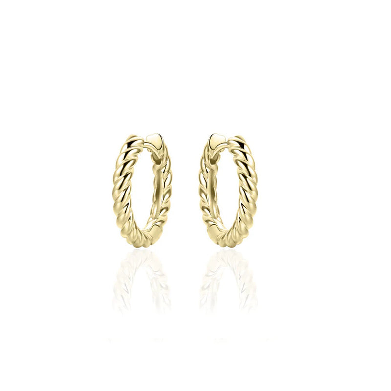 Gold Vermeil Rope Hoops 13.5mm