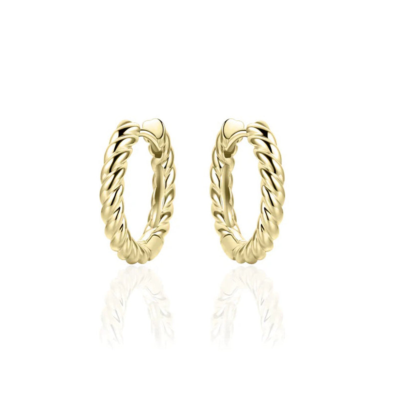 Gold Vermeil Rope Hoops 18mm