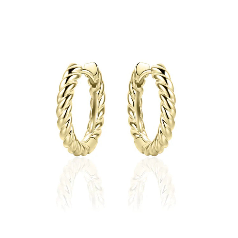 Gold Vermeil Rope Hoops 22mm