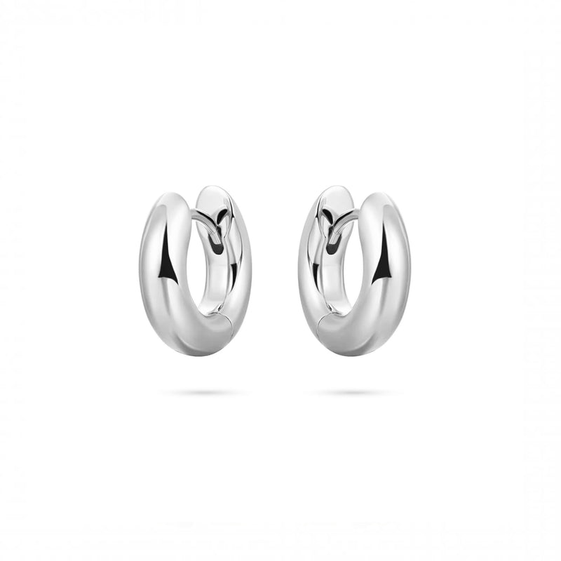 Silver Bold Tube Hoops 15mm