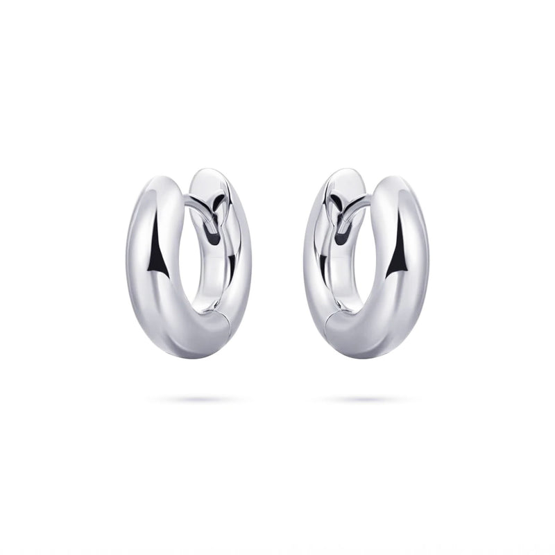 Silver Bold Tube Hoops 20mm