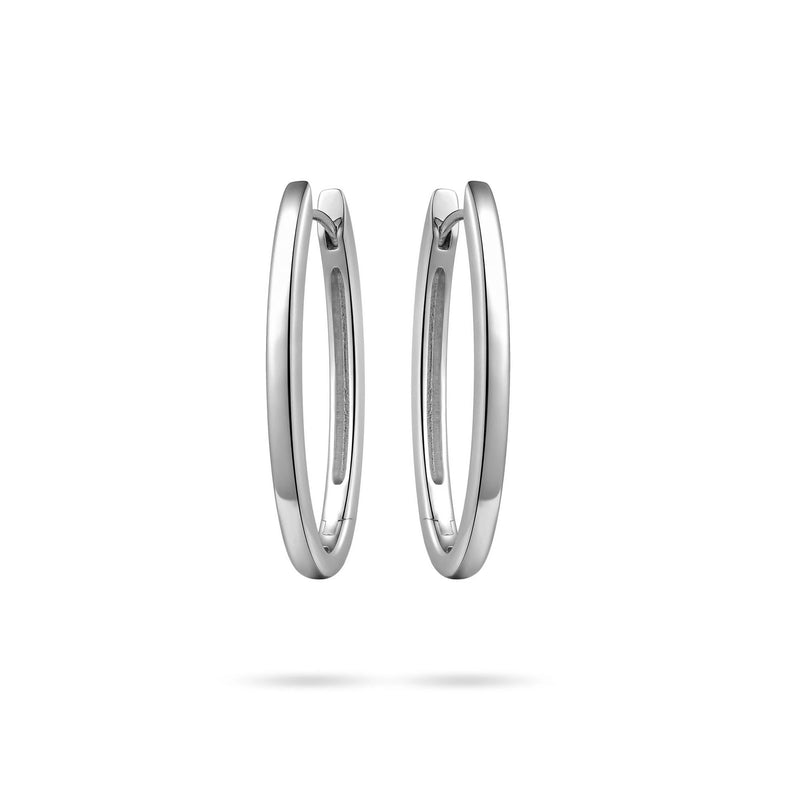 Silver Oval Hoops 35mm