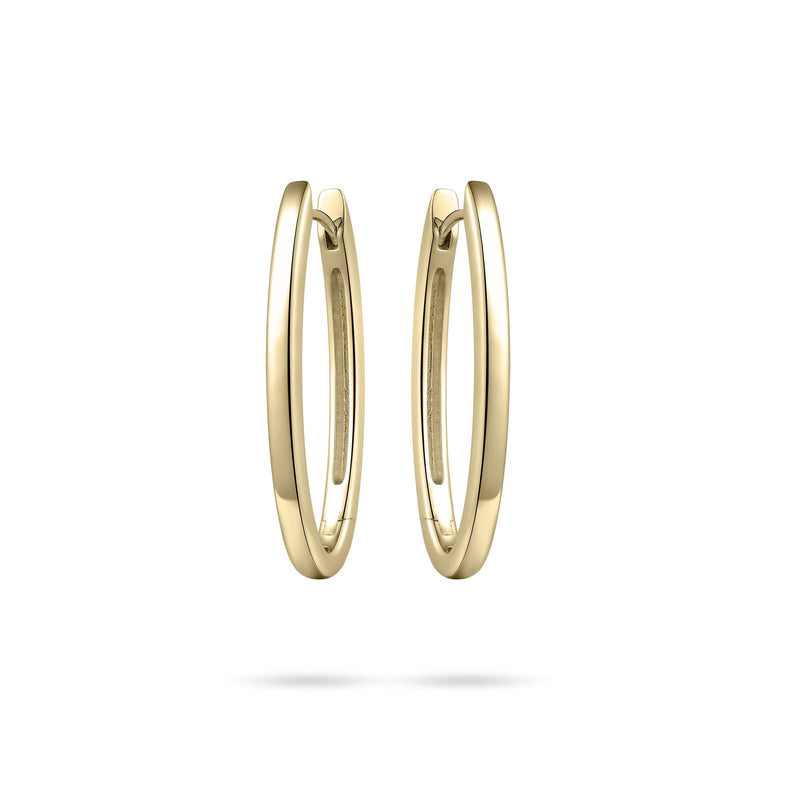 Gold Vermeil Oval Hoops 35mm