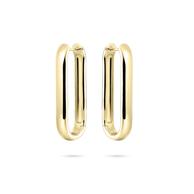 Gold Vermeil 30mm Bold Extra Maxi Long Hoop Earrings