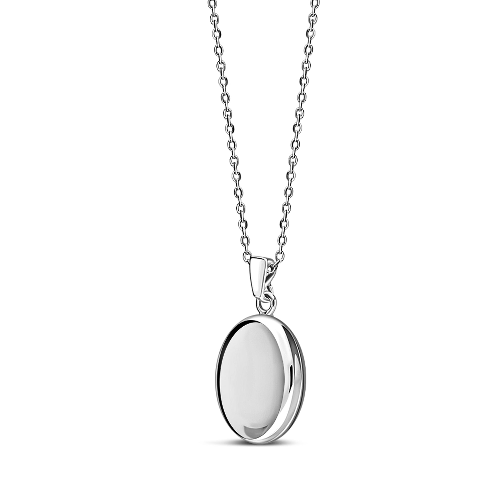 Sterling Silver Plain Oval Locket