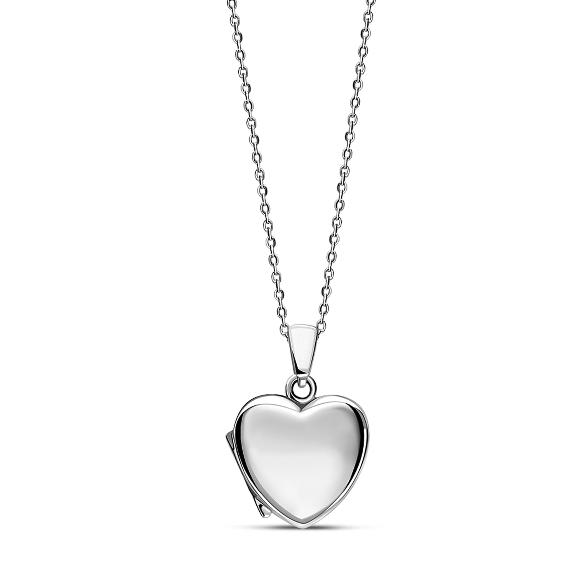 Sterling Silver Large Puffed Heart Locket
