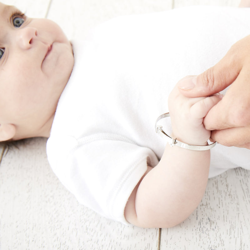 Honor - Diamond Cross Christening Bangle