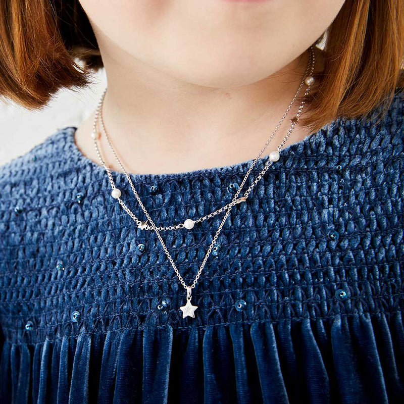 Kirsty - Diamond Star Pendant and Chain