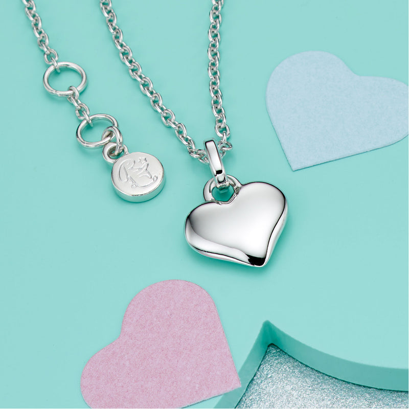 Mia - Plain Small Heart Pendant and Chain