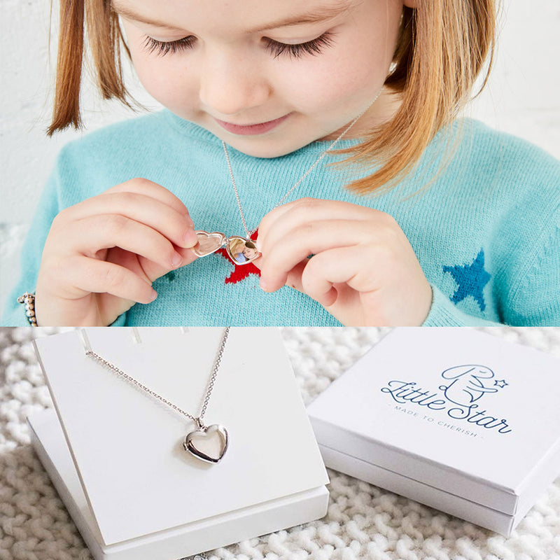 Olivia - Plain Medium Heart Locket and Chain