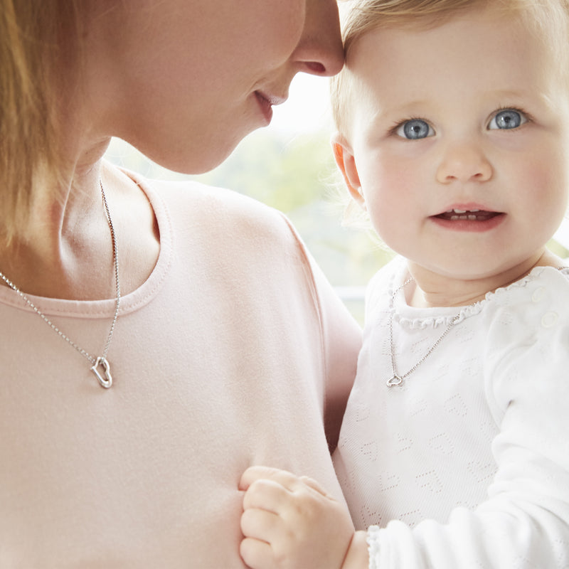 Lola - Small Open Heart Pendant and Chain