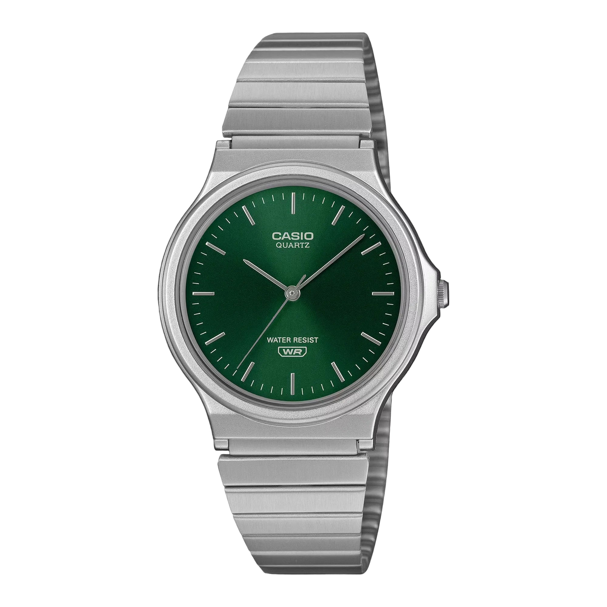 Casio MQ-24DA-3AEF Green Dial Stainless Steel Bracelet Watch