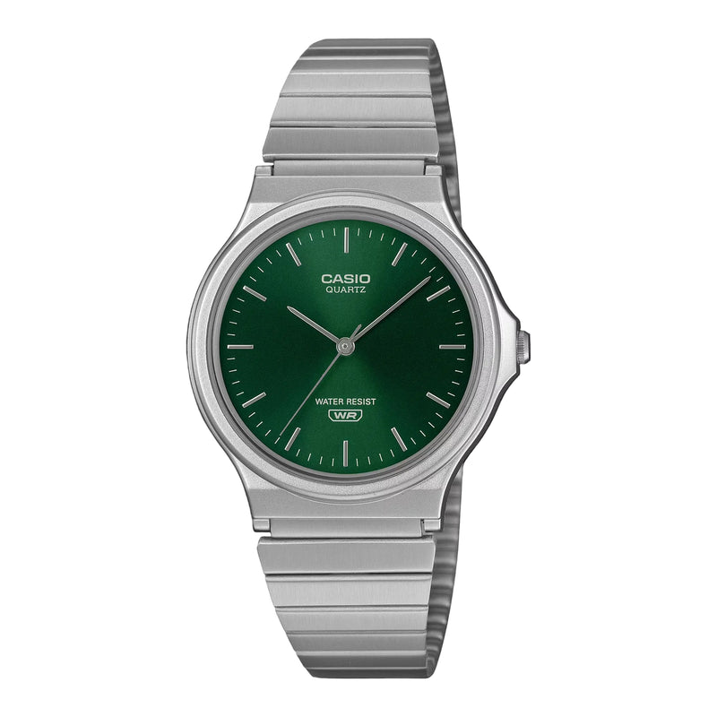 Casio MQ-24DA-3AEF Green Dial Stainless Steel Bracelet Watch