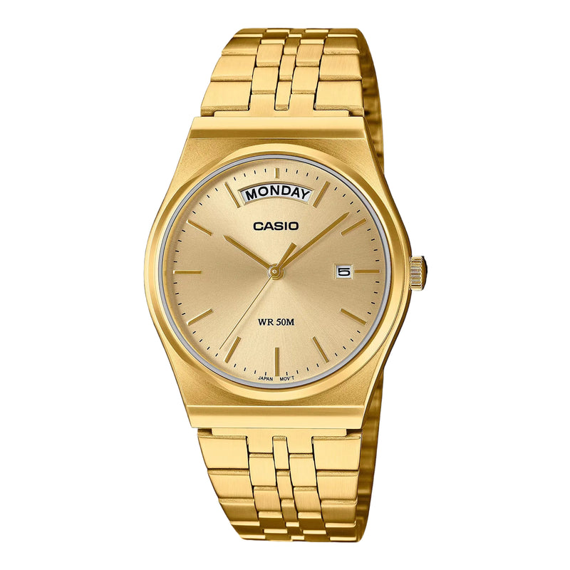Casio Vintage Gold Champagne Day-Date Watch MTP-B146G-9AVEF