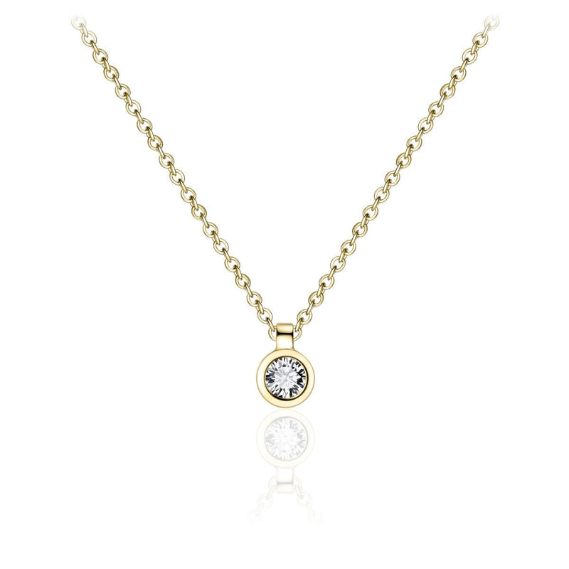Gold Vermeil CZ Rubover Pendant