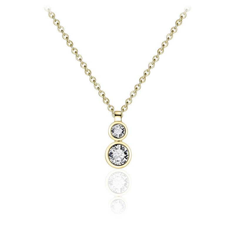 Gold Vermeil CZ Rubover Bubble Pendant