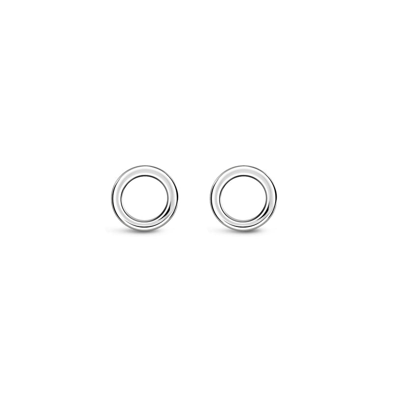 Sterling Silver Dinky Open Circle Stud Earrings
