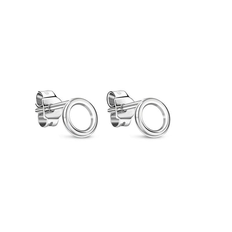 Sterling Silver Dinky Open Circle Stud Earrings