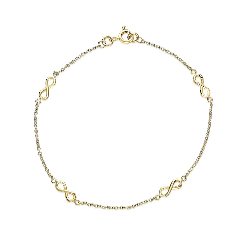 9ct Gold Multi-Infinity Bracelet