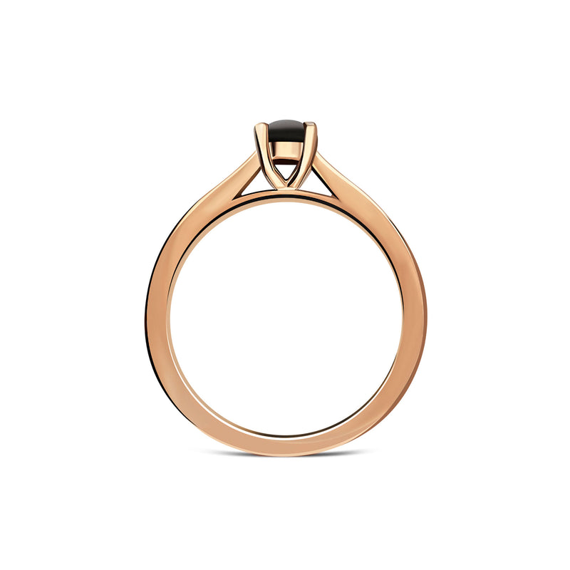 Whitby Jet Oval Engagement Ring