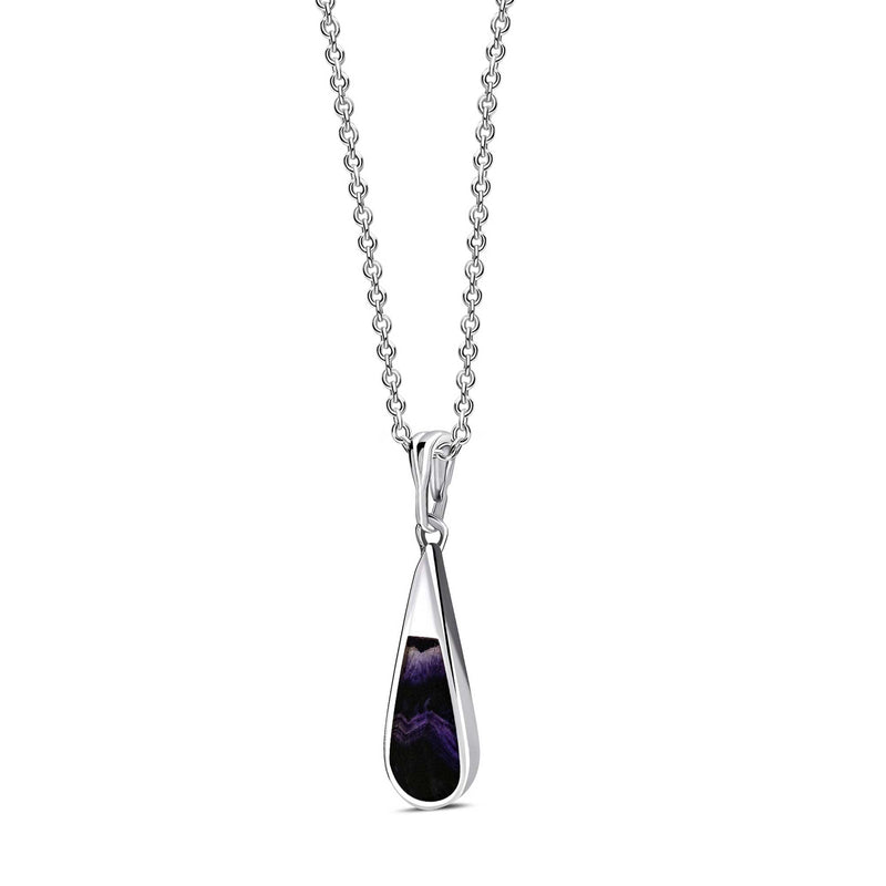 Sterling Silver Blue John Teardrop Pendant