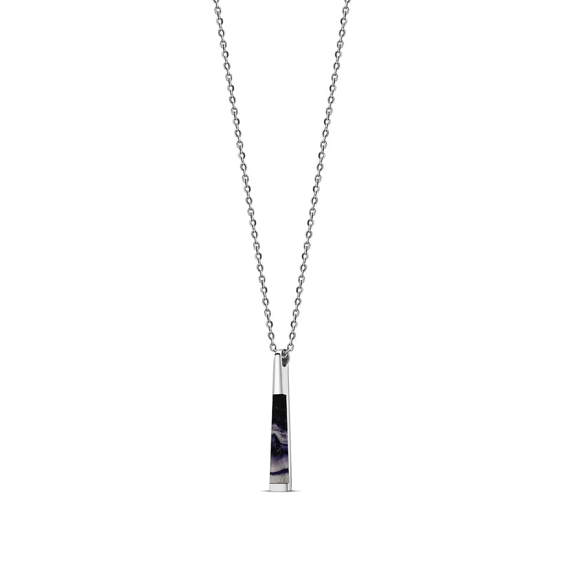 Sterling Silver Blue John Small Segment Pendant