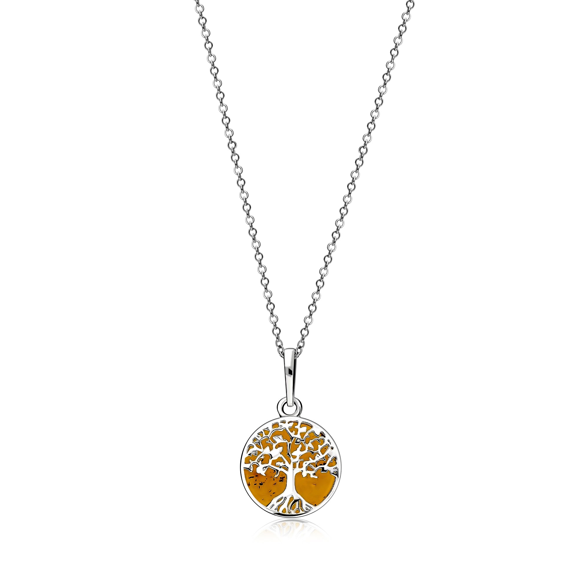 Sterling Silver Amber XS Tree of Life Pendant