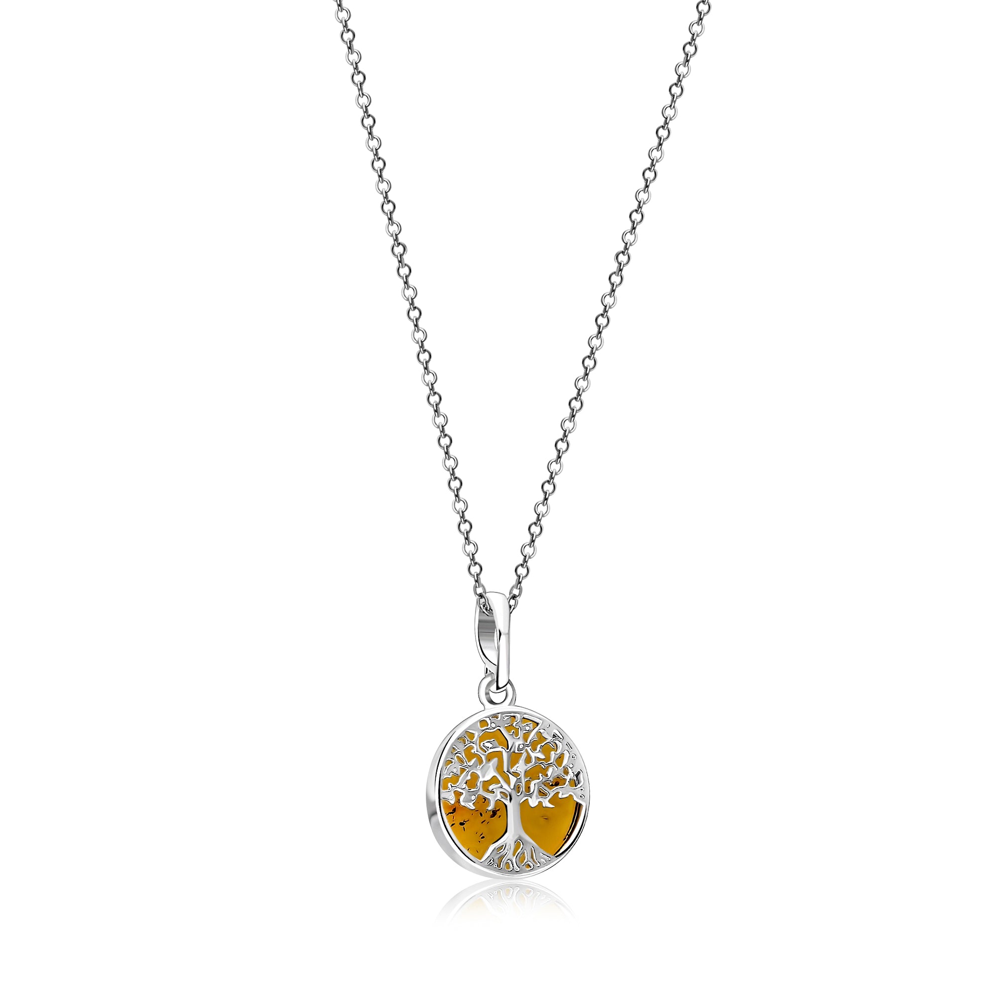 Sterling Silver Amber XS Tree of Life Pendant